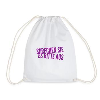 reden sie bitte laut - Turnbeutel - Weiß - Vorne