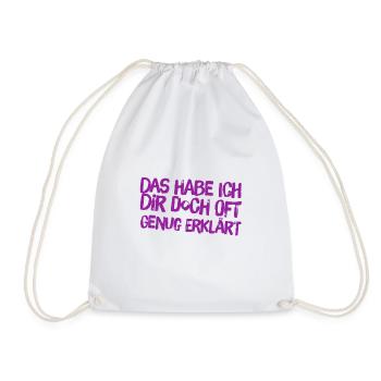 oft genug erklärt - Turnbeutel - Weiß - Vorne