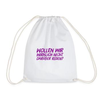 Bock zu reden? - Turnbeutel - Weiß - Vorne
