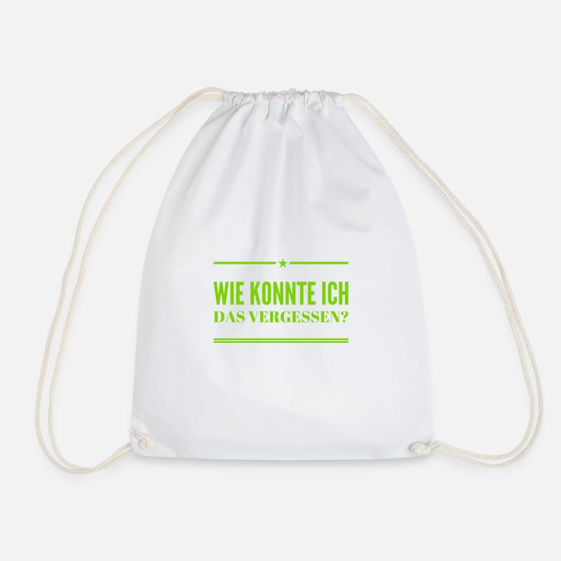 ich bin vergesslich - Turnbeutel - Weiß