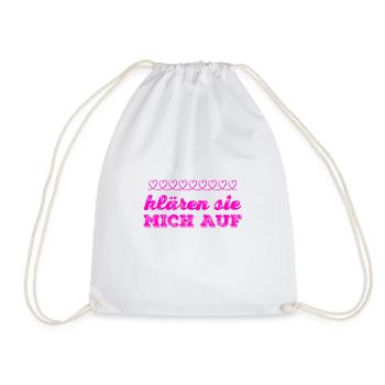 mit der Bitte um Aufklärung - Turnbeutel - Weiß - Vorne