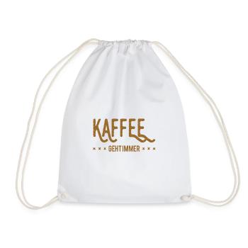 Kaffee ist genial - Turnbeutel - Weiß - Vorne