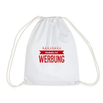 lächeln ist Werbung - Turnbeutel - Weiß - Vorne