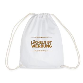 lächeln ist super - Turnbeutel - Weiß - Vorne