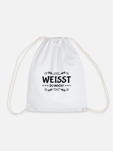 weißt du noch damals? - Turnbeutel - Weiß