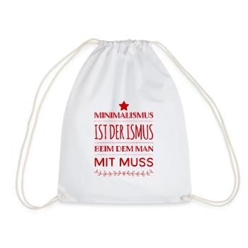 ich lebe minimalistisch - Turnbeutel - Weiß - Vorne