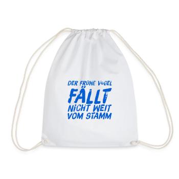 der frühe Vogel - Turnbeutel - Weiß - Vorne