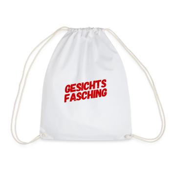 ich steh auf Gesichtsfasching - Turnbeutel - Weiß - Vorne