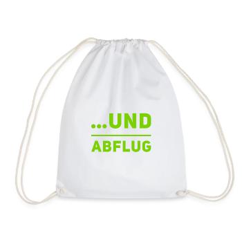 und Abflug - Turnbeutel - Weiß - Vorne