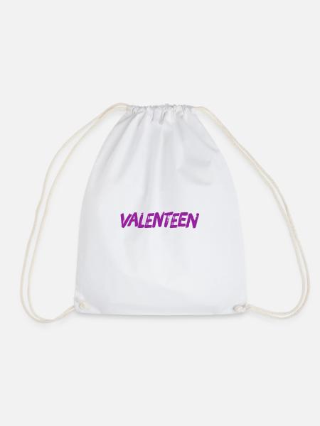 this is what a Valenteen looks like - Drawstring Bag - white