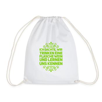 lernen wir uns kennen! - Turnbeutel - Weiß - Vorne