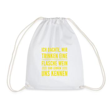 Bock auf eine Flasche Wein? - Turnbeutel - Weiß - Vorne