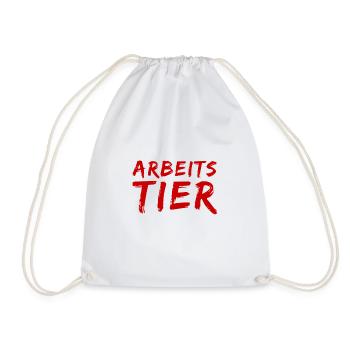 ich arbeite viel - Turnbeutel - Weiß - Vorne