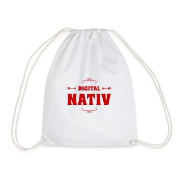 digital Nativ - Turnbeutel - Weiß - Vorne