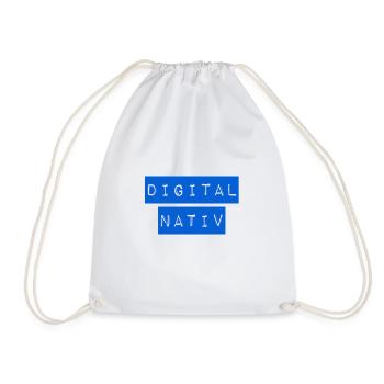 ich bin ein digital nativ - Turnbeutel - Weiß - Vorne