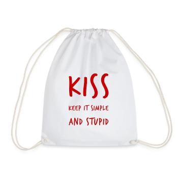 Restez simple et stupide - Sac de sport léger - blanc - Devant