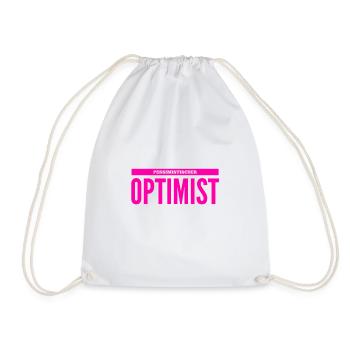 realistischer Optimist - Turnbeutel - Weiß - Vorne