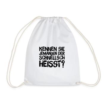 wer heißt den Schnellsch? - Turnbeutel - Weiß - Vorne