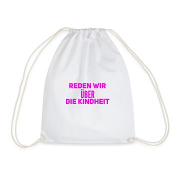 sprechen wir über die Kindheit - Turnbeutel - Weiß - Vorne