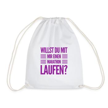 lass uns gemeinsam laufen - Turnbeutel - Weiß - Vorne