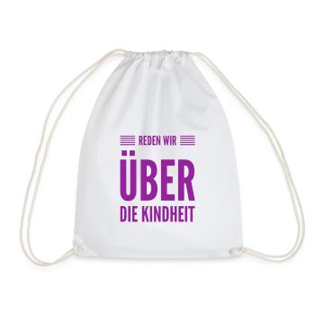 ein paar Worte zur Kindheit - Turnbeutel - Weiß - Vorne