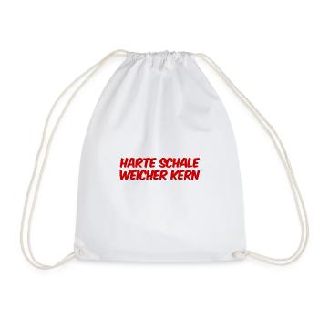 außen hart - Turnbeutel - Weiß - Vorne
