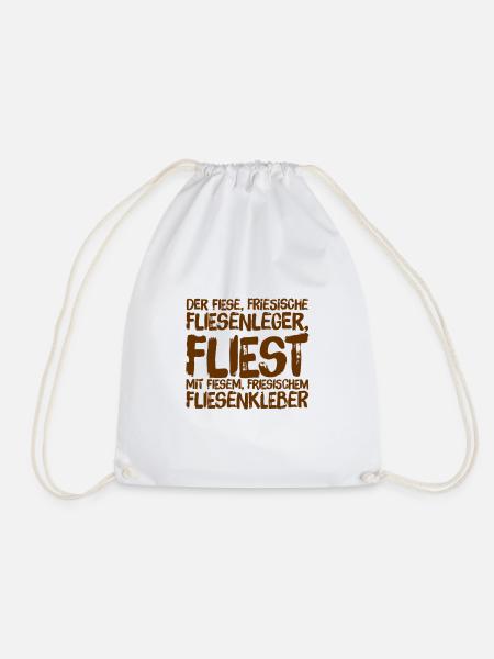 der fiese Fliesenleger - Turnbeutel - Weiß