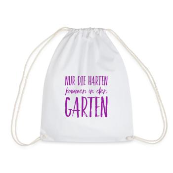 ich möchte in den Garten - Turnbeutel - Weiß - Vorne