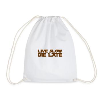 no stress - Drawstring Bag - white - Front