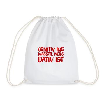 Genitiv - Turnbeutel - Weiß - Vorne