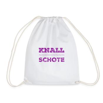 vor dir steht eine Knallschote - Turnbeutel - Weiß - Vorne