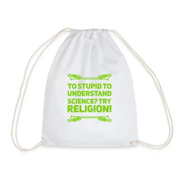 Religion vs Science - Drawstring Bag - white - Front