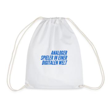 I'm an analog player - Drawstring Bag - white - Front