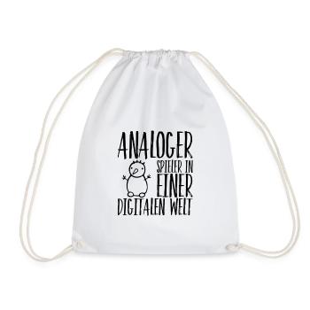 Analog is great - Drawstring Bag - white - Front