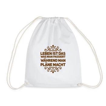 Stop planning - Drawstring Bag - white - Front
