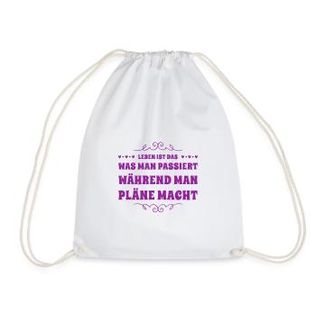 Don't plan, live - Drawstring Bag - white - Front