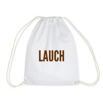 a leek - Drawstring Bag - white - Front
