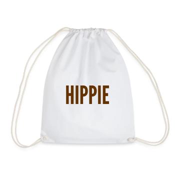 vor dir steht ein Hippie - Turnbeutel - Weiß - Vorne