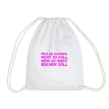 Be lazy - Drawstring Bag - white - Front