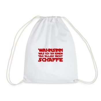 I like to be lazy - Drawstring Bag - white - Front