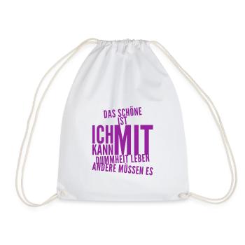 so it is with stupidity - Drawstring Bag - white - Front