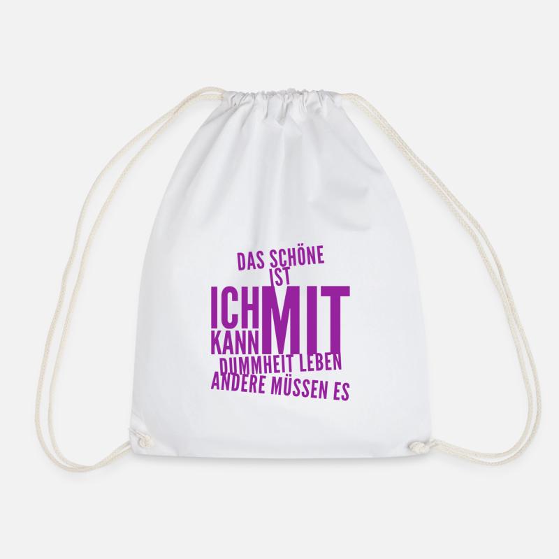 so it is with stupidity - Drawstring Bag - white