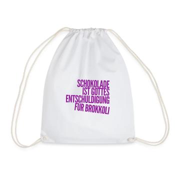 that's why there's chocolate - Drawstring Bag - white - Front
