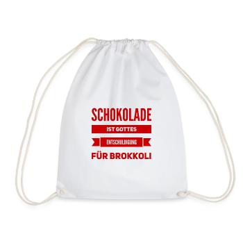Chocolate is always a good idea - Drawstring Bag - white - Front