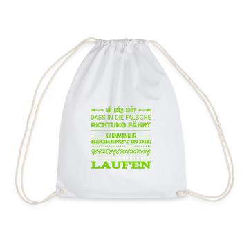 It's a bit fuzzy - Drawstring Bag - white - Front