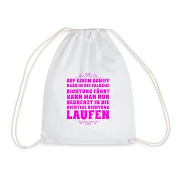 the direction has to be right - Drawstring Bag - white - Front