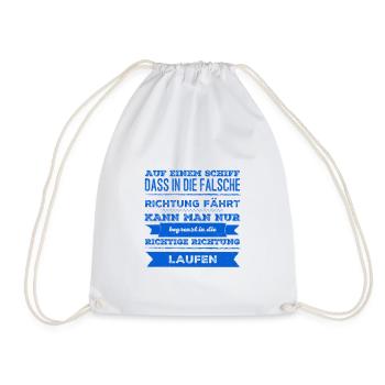 the right direction - Drawstring Bag - white - Front