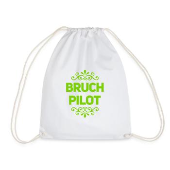 a fractional pilot - Drawstring Bag - white - Front
