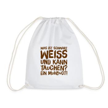 eine Kuh unter Wasser - Turnbeutel - Weiß - Vorne