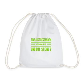 eine 4 ist bestanden - Turnbeutel - Weiß - Vorne